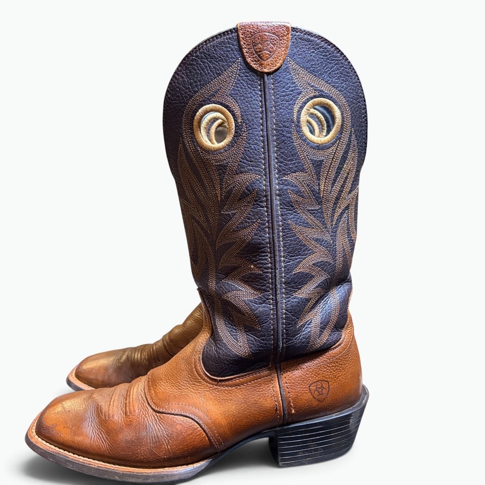 Ariat Mens Sport Western Brown Leather Square Toe Cowboy Boots 10018690 Size 10D